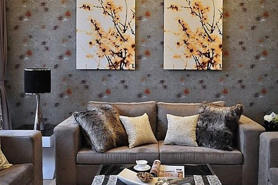 墻紙如何搭配七大技巧助你打造優(yōu)質(zhì)沙發(fā)背墻(圖4) 沙發(fā)背景墻墻紙